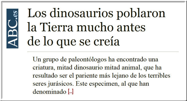 Gazapo sobre una criatura mitad dinosaurio mitad animal (‘ABC’, 4-3-2010).