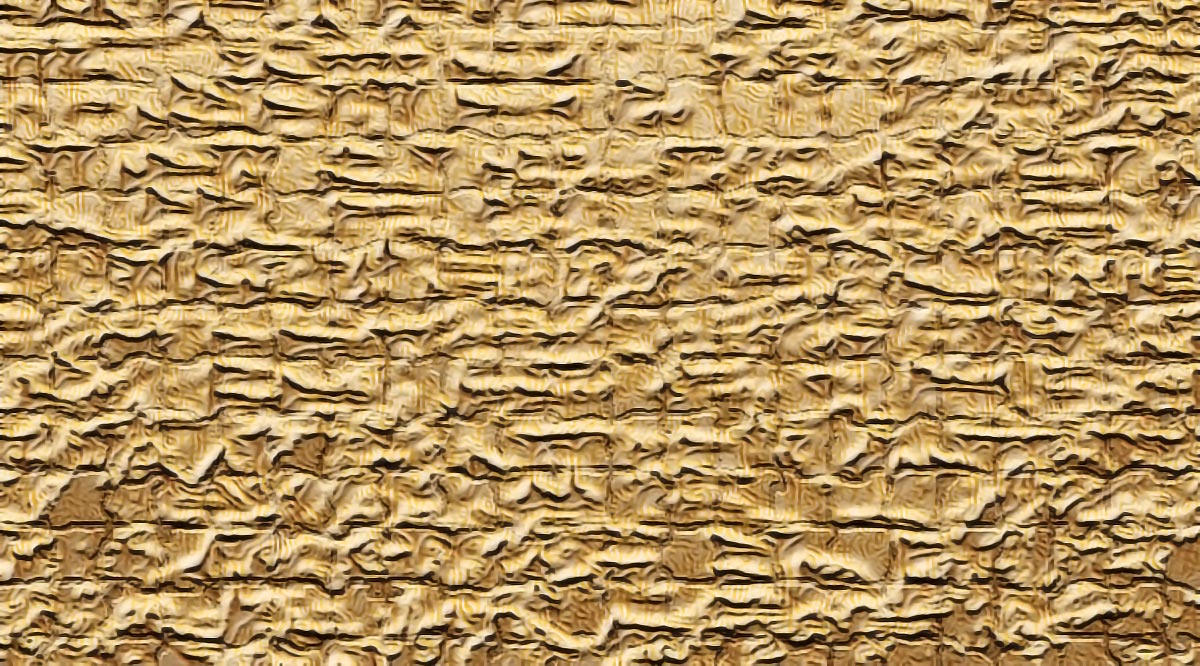 Detalle de la tablilla de Delos, datada en torno al año 1500 a.C.